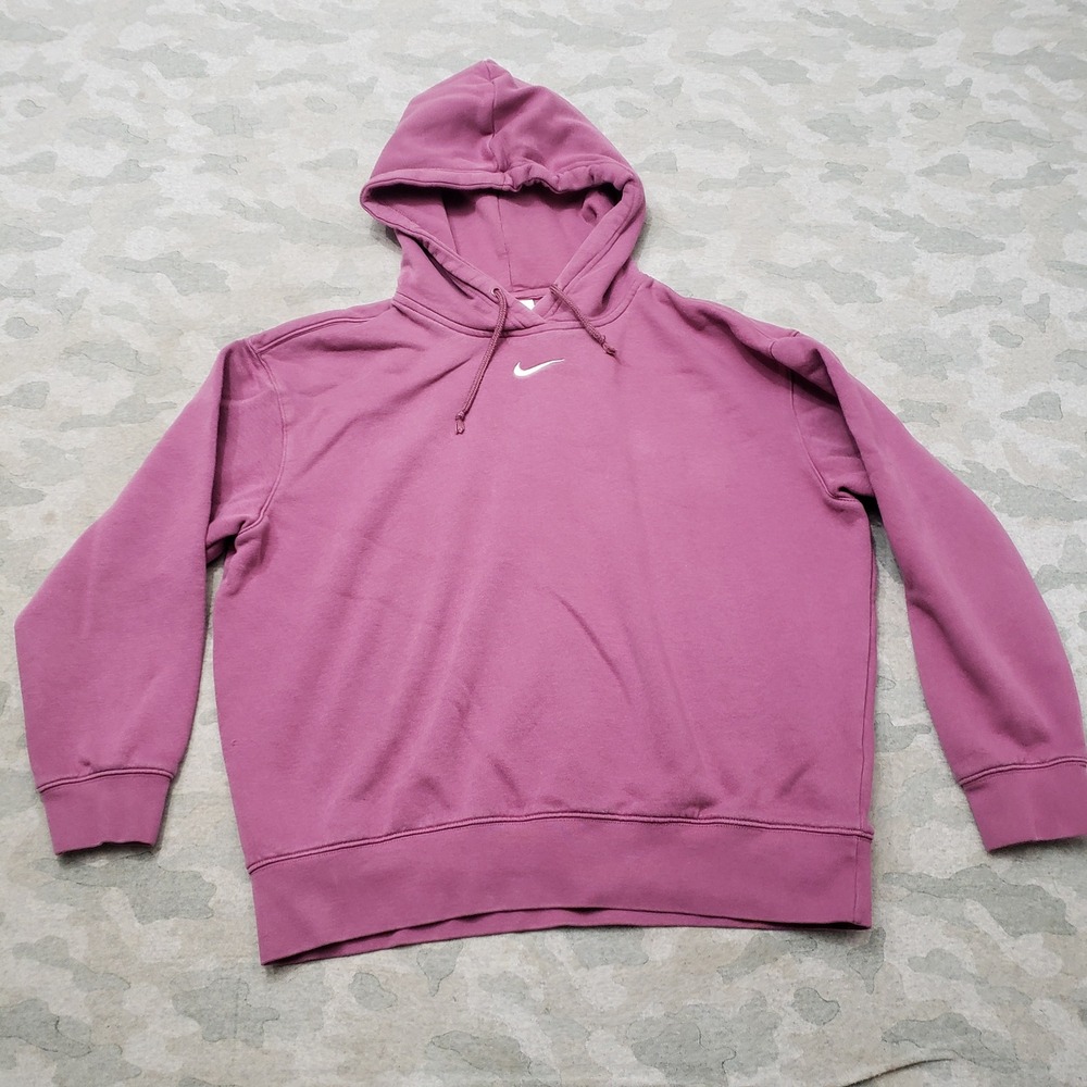 Nike Sweatshirt Womens Small Purple Pullover Hoodie Center Swoosh Outdoors